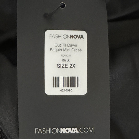 Fashion Nova Black Sequin Mini Dress - Picture 2 of 3